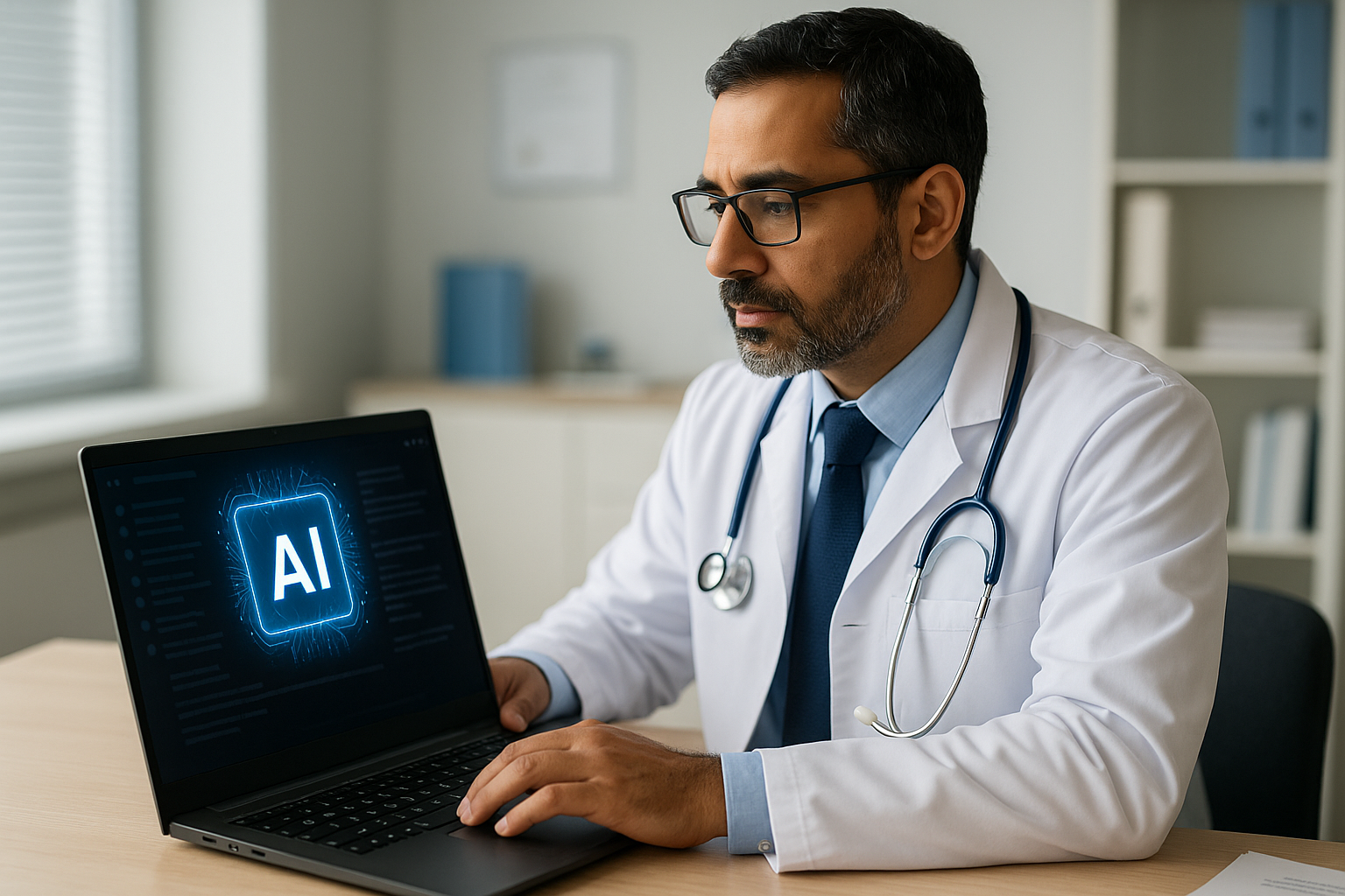 Physician using AlethianAI